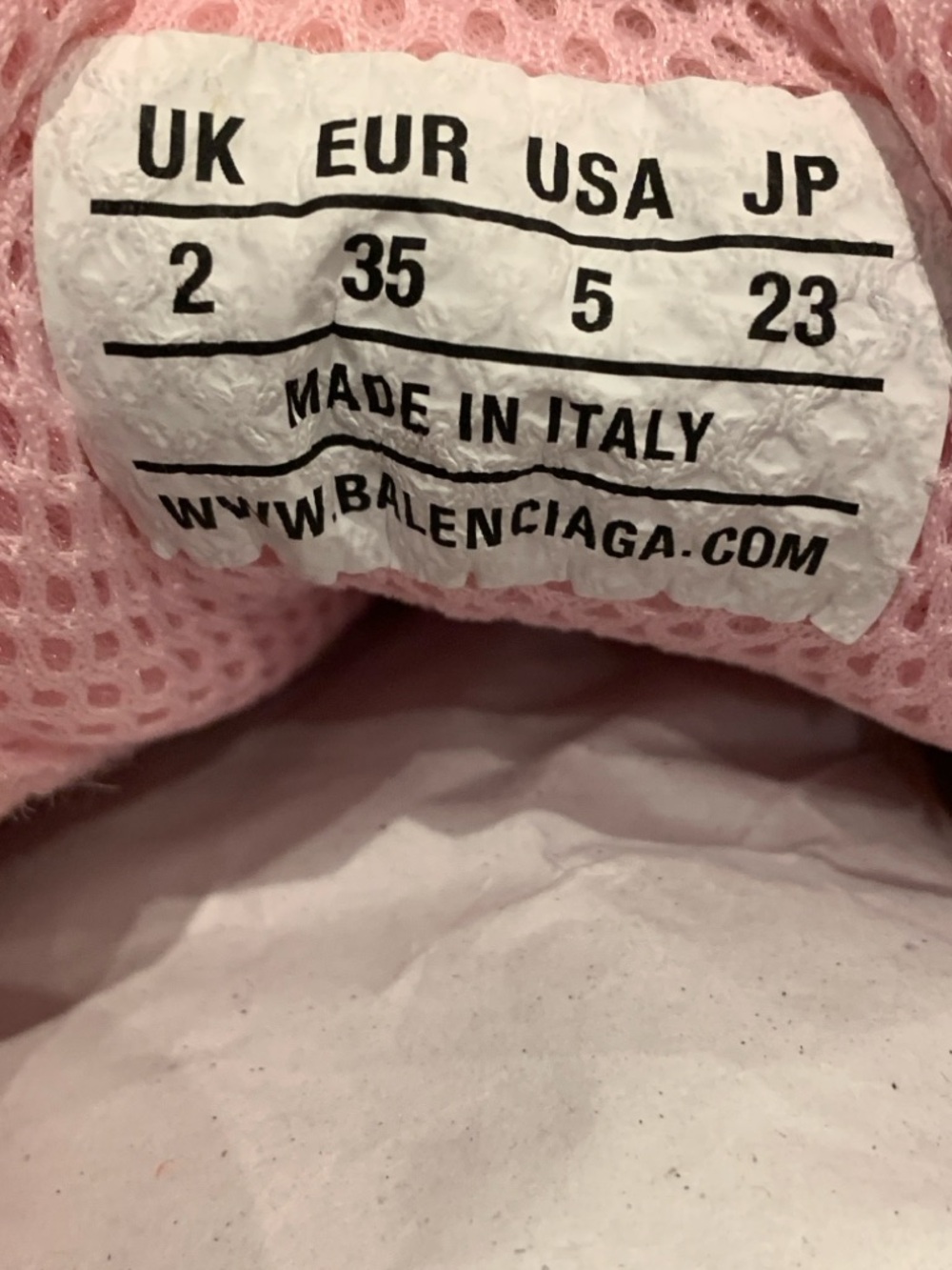 Balenciaga Pink Sneakers Knit Upper Chunky Sole Size 35 - Picture 7 of 9